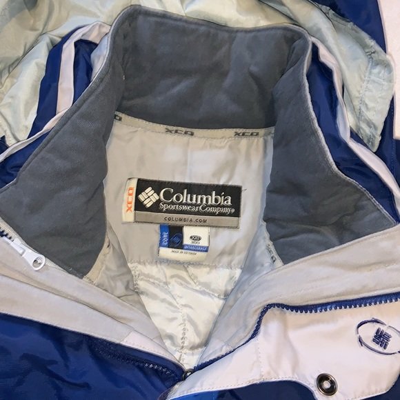 COLUMBIA XCO INTERCHANGE coat 2 layers very warm with a hood size XXL BLUE GRAY - Picture 3 of 12